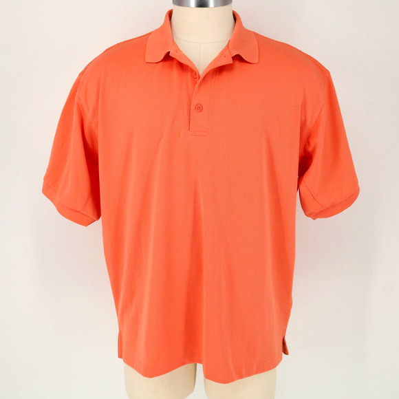 Columbia Other - Columbia PFG Polo Shirt Mens Large Orange Vented Stretch Knit Fishing Gorpcore